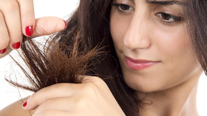 Woman with messy hair