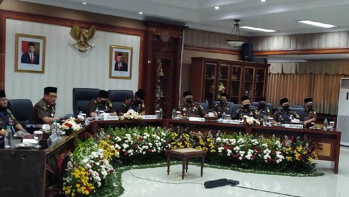 Halabihalal Jaksa Agung ST Burhanuddin dengan jajaran kejaksaan, Rabu (27/5/2020).