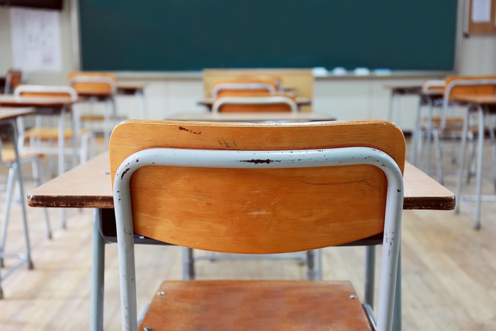 empty classroom view