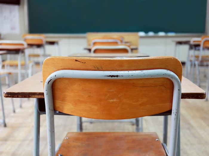 empty classroom view