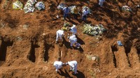 Selama lima hari berturut-turut, Brasil berada di puncak daftar kematian Corona. AP Photo/Andre Penner.