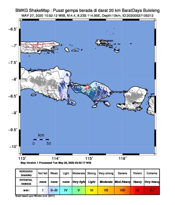 BMKG: Bali Diguncang Gempa Berkekuatan 4,4 M