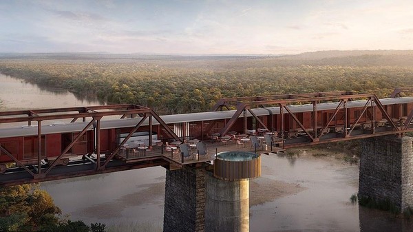 Kruger Shalati, begitulah nama hotel ini. Lengkapnya, Kruger Shalati: The Train on The Bridge. Sesuai namanya, hotel yang terbuat dari gerbong kereta ini dibangun di atas jembatan. Kruger Shalati, begitulah nama hotel ini. Lengkapnya, Kruger Shalati: The Train on The Bridge. Sesuai namanya, hotel yang terbuat dari gerbong kereta ini dibangun di atas jembatan.