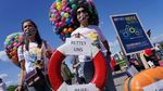 Demo Terkait Corona, Operator Bus Lepaskan 3.000 Balon Udara
