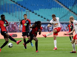Hasil Liga Jerman: 10 Pemain RB Leipzig Seri Lawan Hertha Berlin