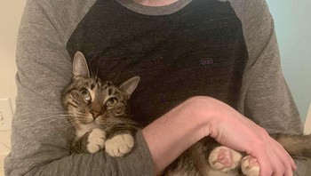 Ekspresi wajahnya ketika suamiku memeluknya (Foto: Boredpanda)