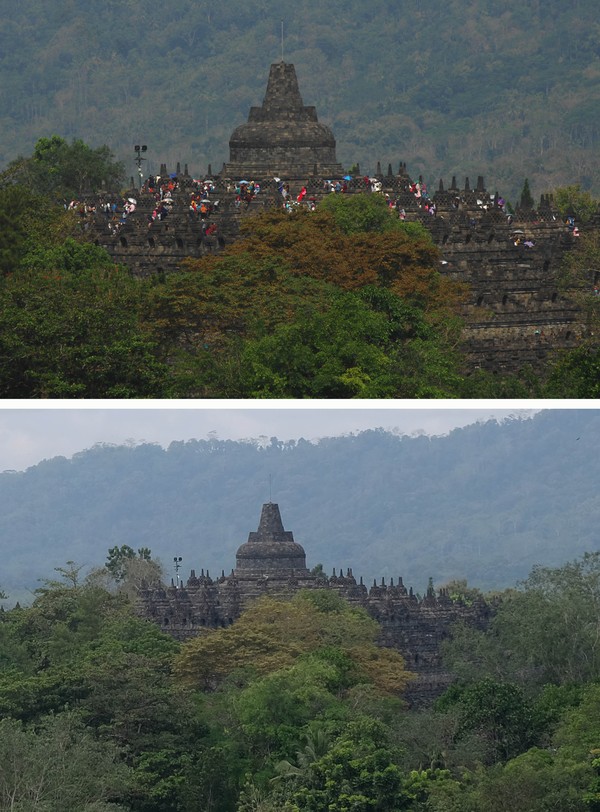 Potret Borobudur Sebelum dan Sesudah Terdampak Pandemi 