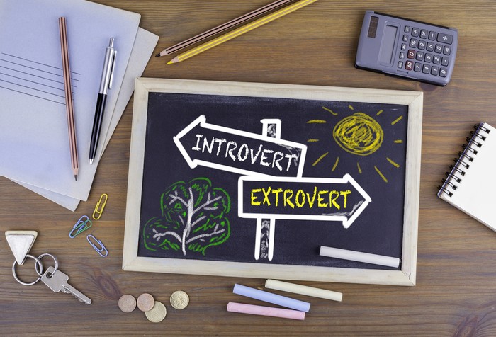 Ilustrasi anak introvert dan ekstrovert