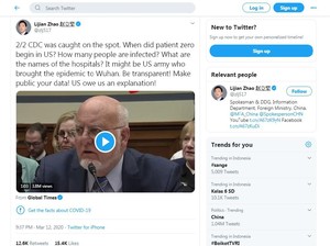 Giliran Cuitan Jubir Kemlu China Diberi Label Cek Fakta oleh Twitter