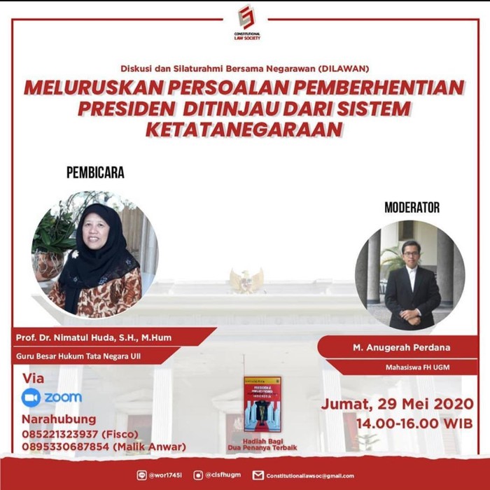Diskusi Pemberhentian Presiden Ditinjau dari Sistem Ketatanegaraan oleeh CLS Yogya