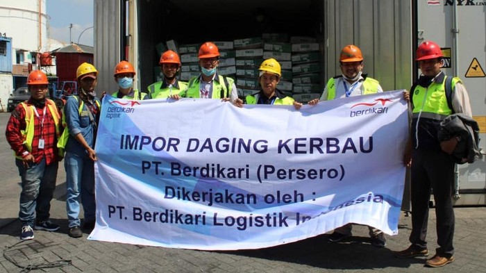 Daging kerbau Indonesia mulai masuk Indonesia. Shipment pertama telah masuk ke Indonesia melalui Pelabuhan Tanjung Priok sebanyak 672 ton.