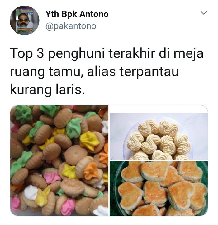 Kreatif! Netizen Pantau Kue Lebaran di Rumah yang Paling Tidak Laris