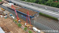 Proyek Kereta Cepat Jakarta-Bandung telah menyelesaikan konstruksi sejumlah box girder yang dikerjakan langsung oleh PT Wijaya Karya (Persero) Tbk.Foto: Dok. PT KCIC