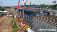 Terdapat dua jenis box girder yang saat ini dikerjakan yakni box girder bertipe single track dan tipe double track. Foto: Dok. PT KCIC
