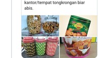 Memasuki hari ke-7 setelah Lebaran biasanya kue-kue ini sudah habis. Tapi karena adanya pandemi corona, kue lebaran di rumah pun ikut terdampak. Foto: twitter/istimewa