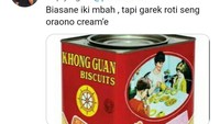 Biskuit legendaris seperti Khong Guan juga jadi kue lebaran yang kurang laris. Uniknya, setiap tahun pasti ada saja yang menyajikannya. Foto: twitter/istimewa