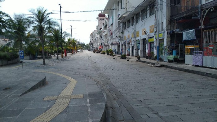 Suasana di kawasan Kota Tua, Jakarta Barat, Sabtu (30/5/2020). Suasana di kawasan Kota Tua, Jakarta Barat, Sabtu (30/5/2020).