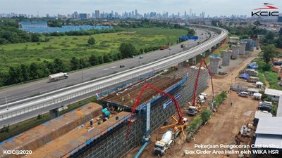 Terkini! Penampakan Proyek Kereta Cepat di Kawasan Halim