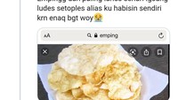 Nah kalau ini bukan kue lebaran tapi emping melinjo. Ternyata kudapan garing ini jadi favorit di rumah salah satu netizen.  Foto: twitter/istimewa