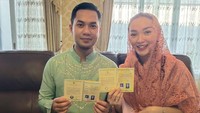 Zaskia Gotik baru meresmikan pernikahannya secara negara pada 1 Juni 2020.  Foto: Instagram Zaskia Gotik dan Sirajuddin Mahmud Sabang