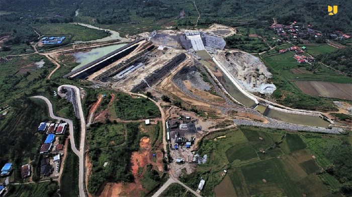 Penampakan Bendungan Pidekso di Wonogiri dari udara