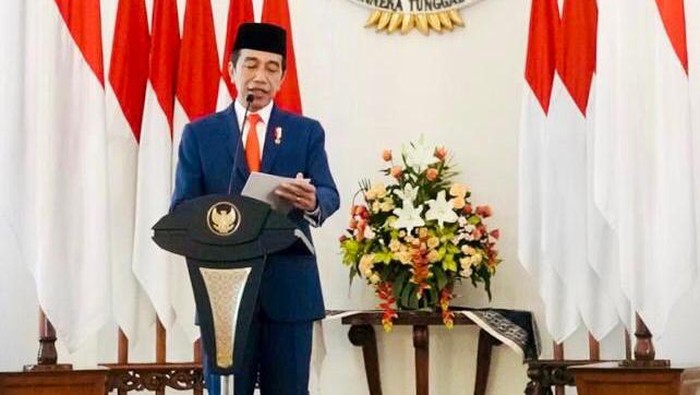 Presiden Jokowi dalam peringatan hari lahir Pancasila, Senin (1/6/2020).