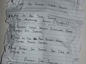 Polisi Temukan Surat Ancaman dari Terduga Teroris Penyerang Polsek, Ini Isinya