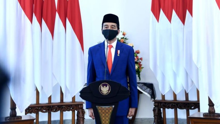 Presiden Jokowi dalam peringatan hari lahir Pancasila, Senin (1/6/2020).