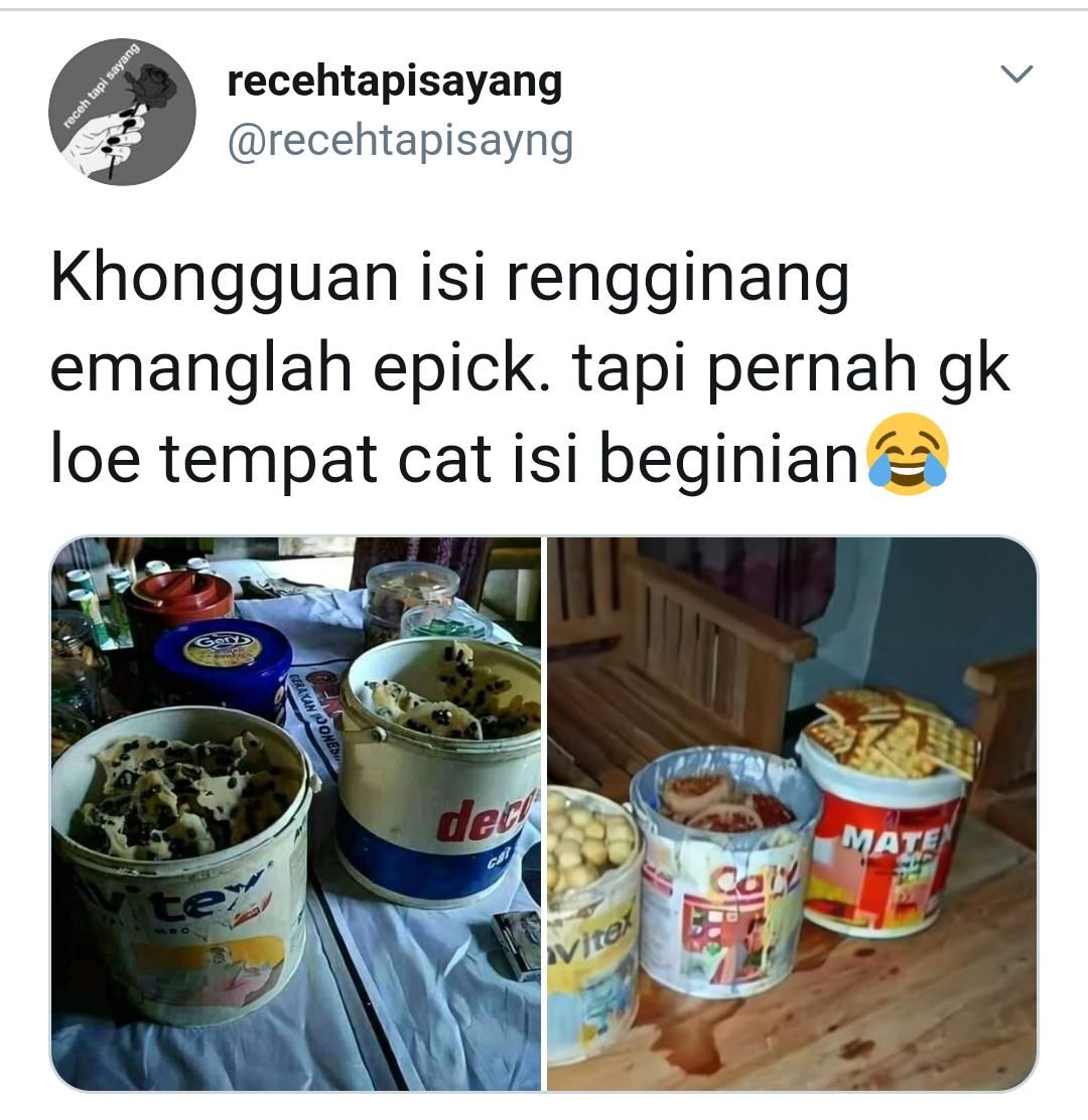 Banyak Netizen Terharu Melihat Kaleng  Cat Isi Kue  Lebaran