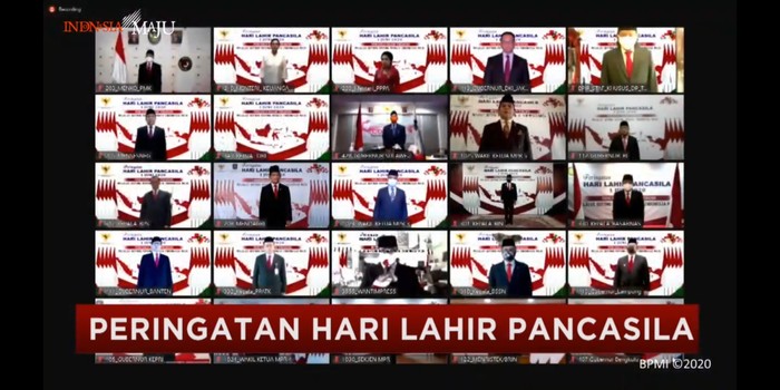 Peringatan hari lahir Pancasila secara virtual