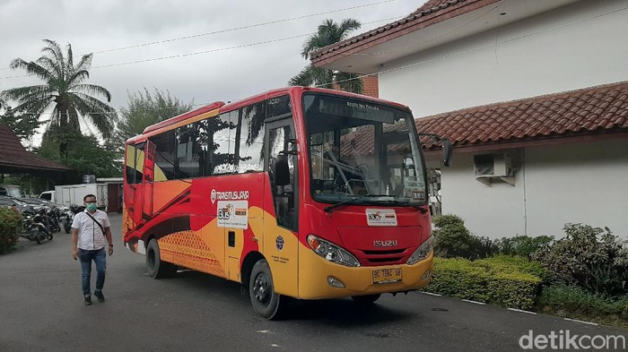 Bus bantuan Kemenhub beroperasi di Palembang (Raja Adil Siregar/detikcom)