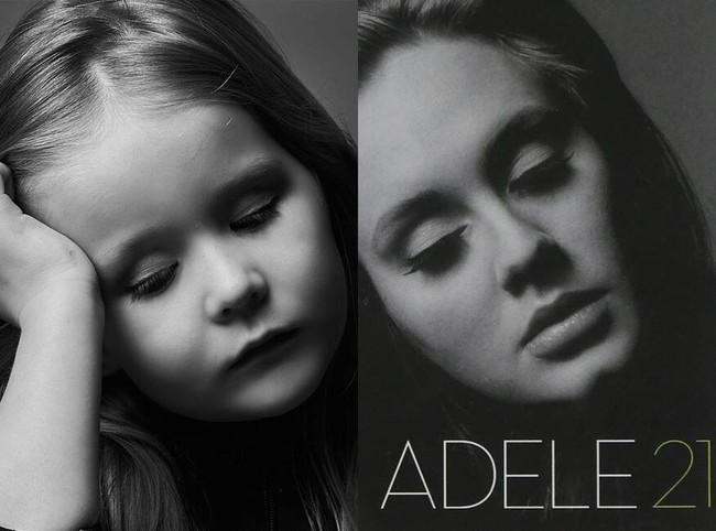 Duh, gemasnya! Inilah gaya Lola saat menirukan penampilan Adele di sampul album studio keduanya yang dirilis pada 24 Januari 2011. Lola tampak sedang berpangku tangan sambil menatap ke bawah dengan tone hitam putih. Foto: Instagram