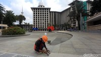 Renovasi Masjid Istiqlal terus dikebut pengerjaannya, Selasa(2/6/2020).