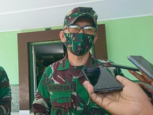 TNI Jaga 56 Titik Keramaian di Banten Disiplinkan Masyarakat terkait Corona