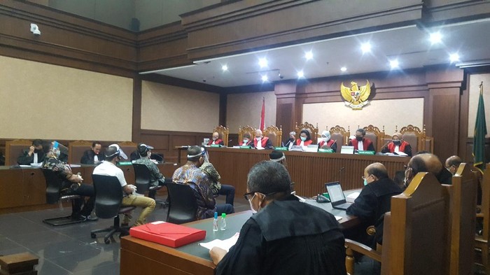 Sidang dakwaan kasus Jiwasraya. (Foto: Zunita/detikcom)