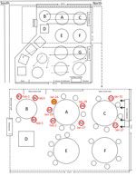 Sketsa denah restoran X (CDC)