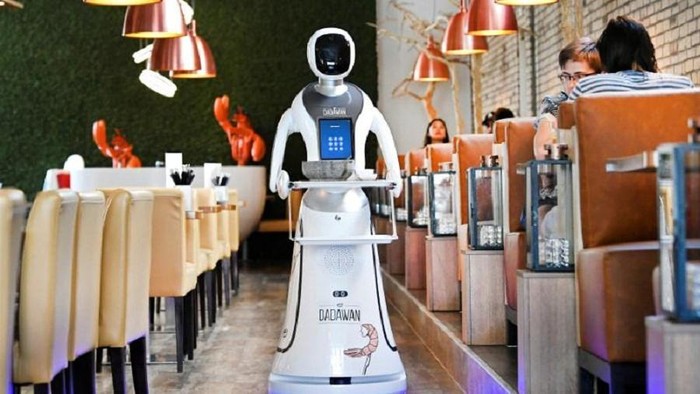 Restoran pekerjakan robot di Maastricht, Belanda.