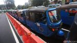 Uji Coba Penataan Parkir Angkot di Stasiun Tanah Abang