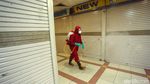 PSBB Jakarta Diperpanjang Pasar Tanah Abang Disemprot Disinfektan