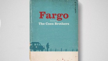 Perpaduan warna biru, putih dan merah tampak menghiasi sampul buku yang diadaptasi dari film Fargo. Istimewa/Dok. Boredpanda/Hidreley.