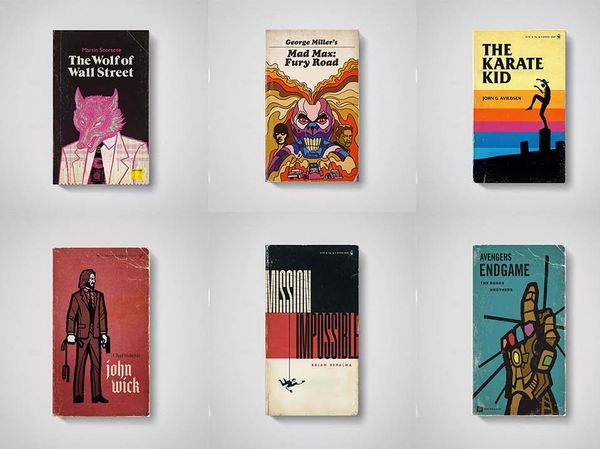 Deretan Film Kelas Dunia Diubah Jadi Sampul Buku Jadul