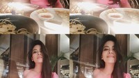 Begitu pula dengan momen ini yang memperlihatkan Vebrie Verona makan di restoran mewah. Foto: Instagram @vebrie_verona