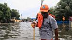 Banjir Rob Terjang Muara Baru