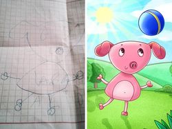 Ketika Ilustrator Menyulap Hasil Gambar Anak Kecil