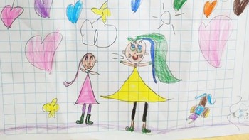 Bayi kecilku berusia 5 tahun menggambar bibi kesayangannya Allison (Foto: Brightside)