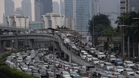 Kemacetan terjadi sejak sore hari.