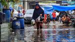 Lagi, Banjir Rob Kembali Genangi Pemukiman Muara Baru