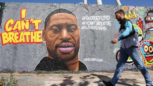 Mural bergambar George Floyd hiasi berbagai negara dunia. Diketahui, kematian George Floyd jadi momentum untuk menyuarakan penghapusan diskriminasi dan rasisme.