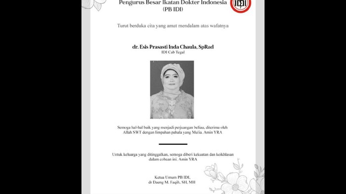 pb idi pb idi kembali umumkan meninggalnya dokter