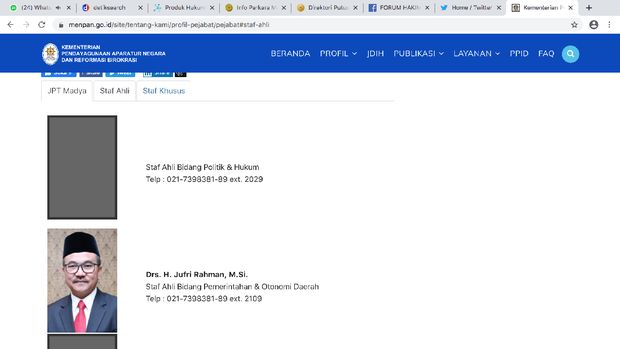 Screenshot Website Menpan RB
